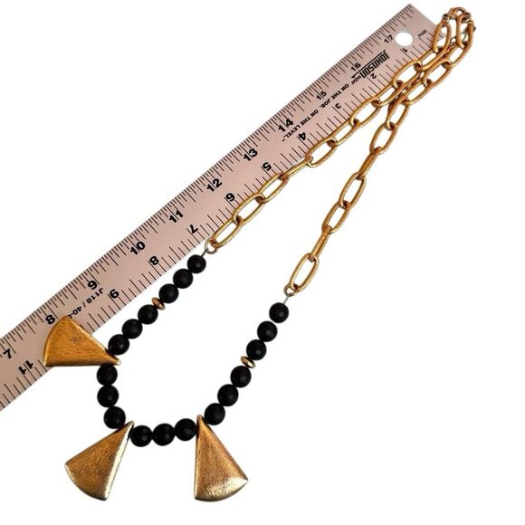 Molly Beads Black & Gold Statement Necklace - Picture 8 of 10